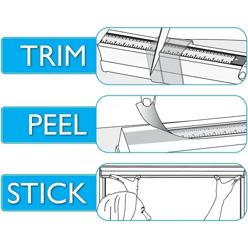 Redi Shade No Tools Easy Lift Trim-at-Home Cordless Pleated Light Filtering Fabric Shade White, 36" W x 64" L, (Fits windows 19"- 36") - Image 5